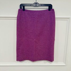 J. Crew No. 2 Pencil Skirt Manor Purple Wool Size 4